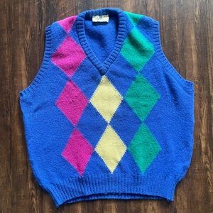 LORD JEFF Wool Sweater Vest Vintage